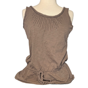 LOFT Brown Sleeveless Blouse Women’s Size L Casual Business Casual Top